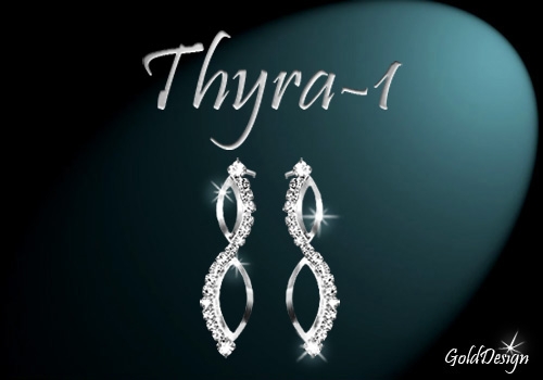 Thyra I - náušnice rhodium